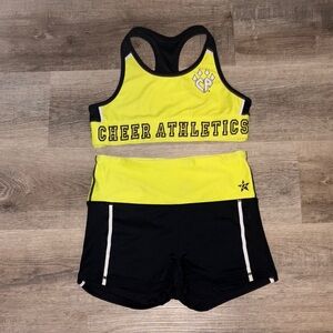 Cheer Athletics Yellow and Black Sports Set